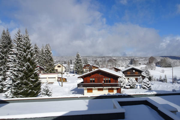 Vue du balcon en hiver vers le nord