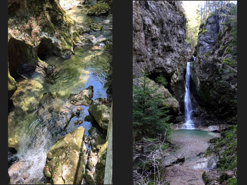 gorges de l'Abîme et cascade du Moulin près de Saint -Claude