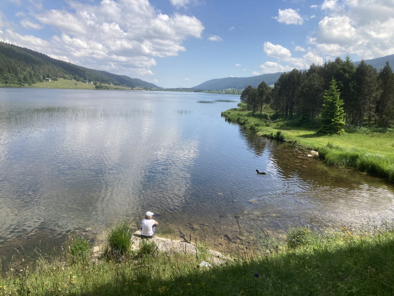 vue depuis le rocher du lac en été
